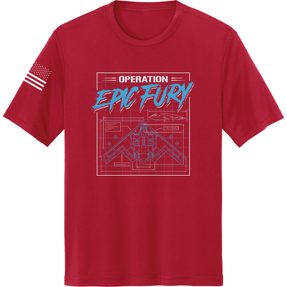 CUSTOM Operation Epic Fury Hi-Tech SS Performance Tee - Blueprint