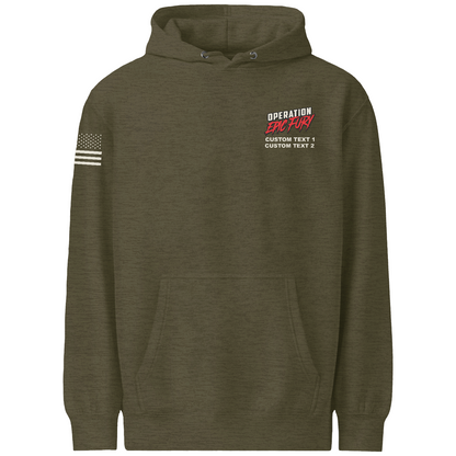 CUSTOM Operation Epic Fury Comfort Unisex Hooded Sweatshirt - Flag