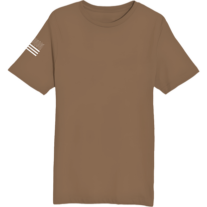 Emblem Basics Comfort Unisex Cotton SS Tee - White Flag