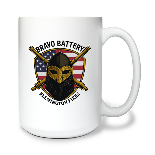 Bravo Battery 3-112 FA Fundraising Collection 15 oz White Ceramic Mug - Bj9WWc