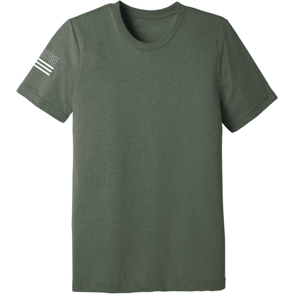 Emblem Basics Comfort Unisex Triblend SS Tee - White Flag