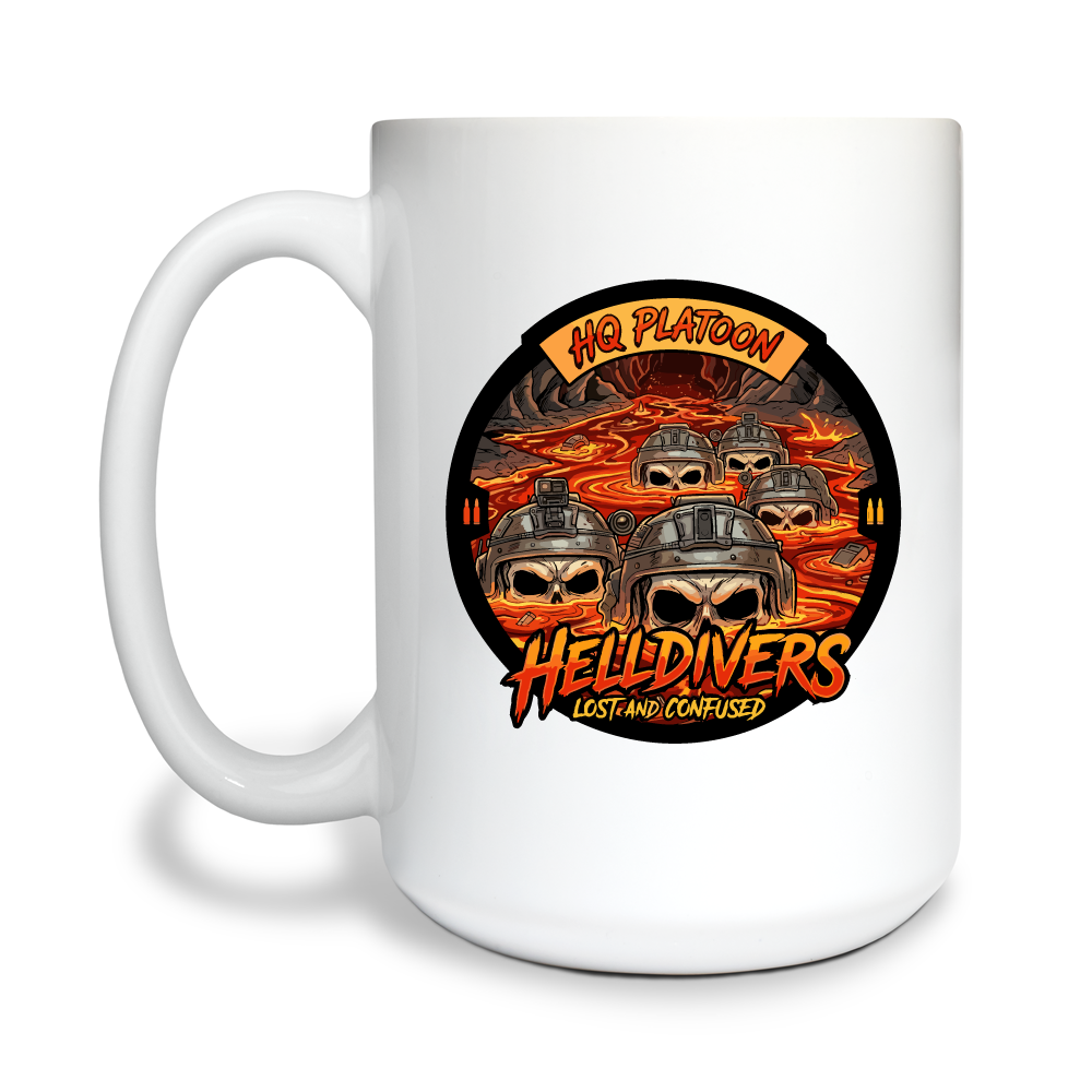 HQ Platoon 15 oz White Ceramic Mug - 5CtYvL