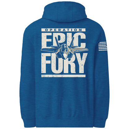 CUSTOM Operation Epic Fury Comfort Unisex Hooded Sweatshirt - Plane