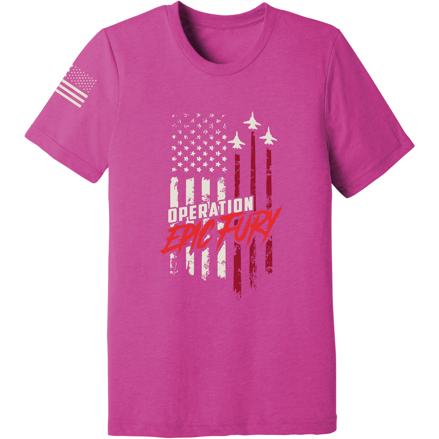 CUSTOM Operation Epic Fury Comfort Unisex Triblend SS Tee - Flag
