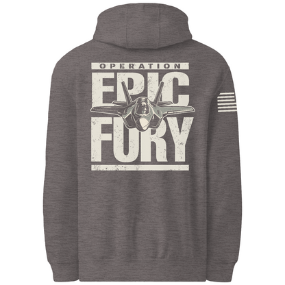 CUSTOM Operation Epic Fury Comfort Unisex Hooded Sweatshirt - Plane