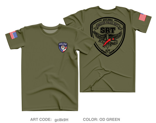 Inkster Police SRT Core Men's SS Performance Tee - gc8k9H