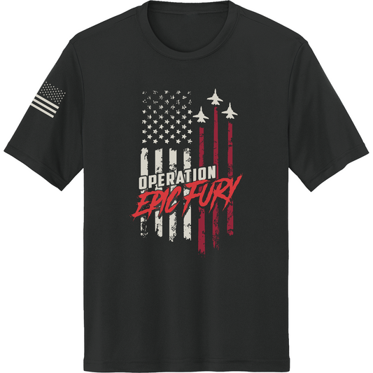 CUSTOM Operation Epic Fury Hi-Tech SS Performance Tee - Flag