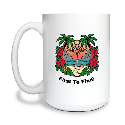 70th Clearance Company 15 oz White Ceramic Mug - 7fFDx2