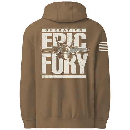 Operation Epic Fury Comfort Unisex Hooded Sweatshirt - Plane