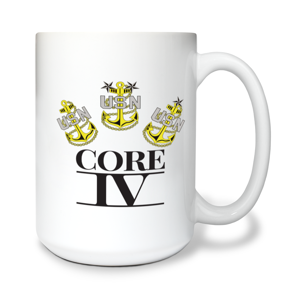 Core 4  15 oz White Ceramic Mug - NwXc4E