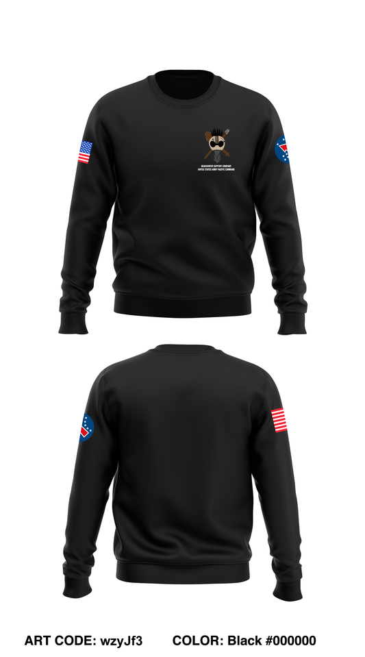 HSC, HHBN, USARPAC Regiment Core Men's Crewneck Performance Sweatshirt - wzyJf3