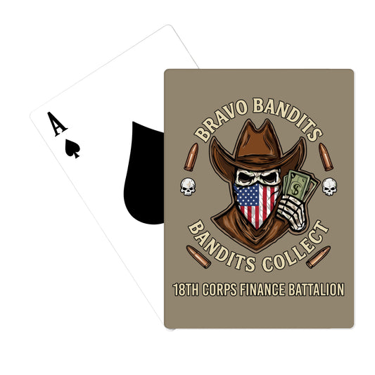 Bravo Company, 18th Corps Finance Battalion Fundraising Collection Playing Cards - jyRMTm