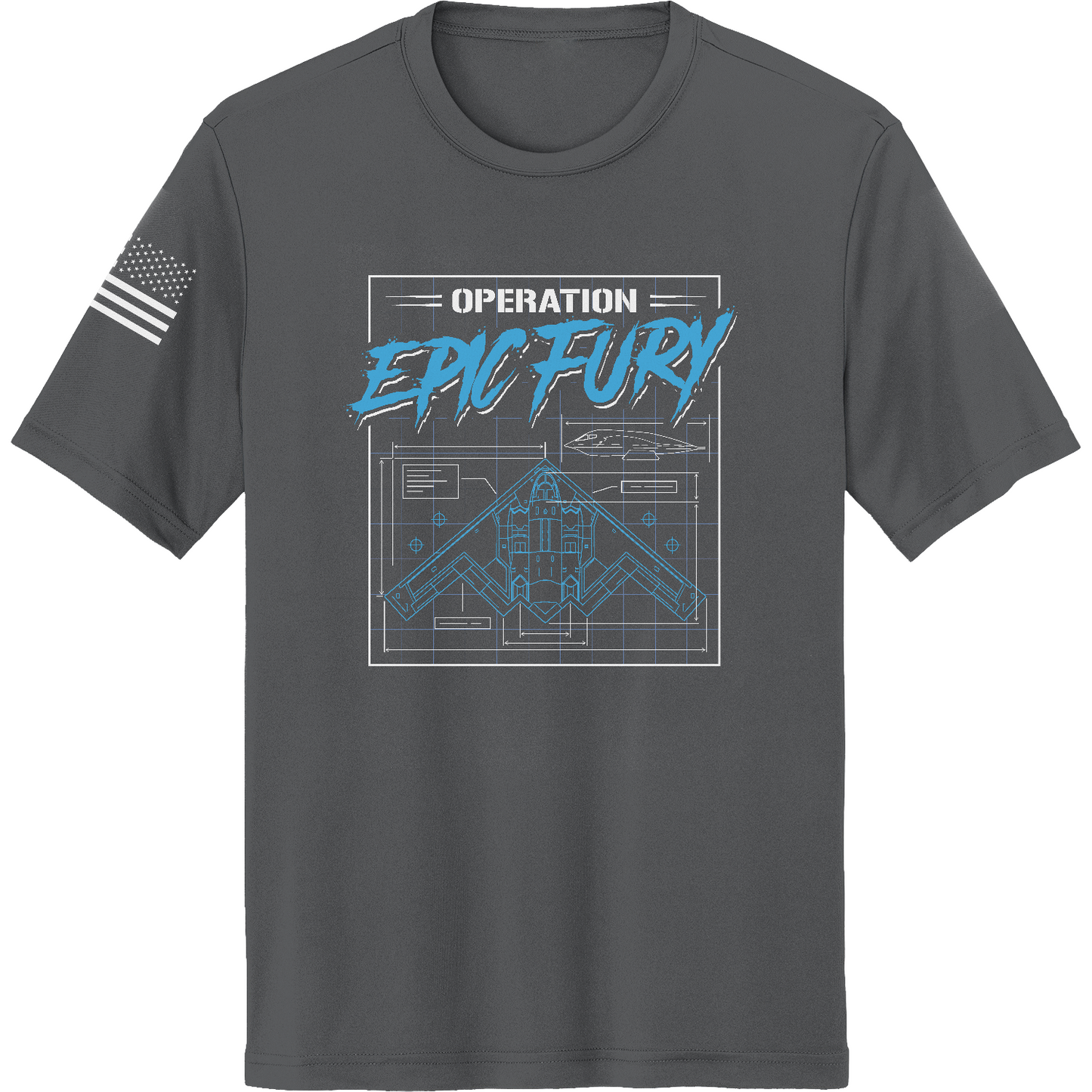 CUSTOM Operation Epic Fury Hi-Tech SS Performance Tee - Blueprint