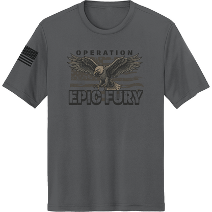 Operation Epic Fury Hi-Tech SS Performance Tee - Eagle Flag