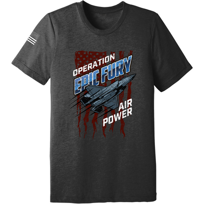 CUSTOM Operation Epic Fury Comfort Unisex Triblend SS Tee - Stealth