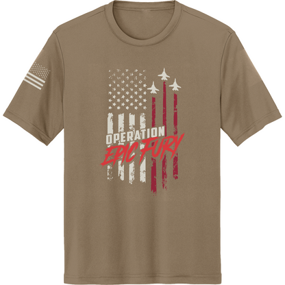 Operation Epic Fury Hi-Tech SS Performance Tee - Flag