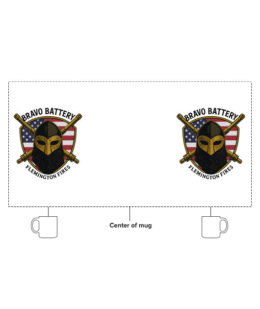 Bravo Battery 3-112 FA Fundraising Collection 15 oz White Ceramic Mug - Bj9WWc