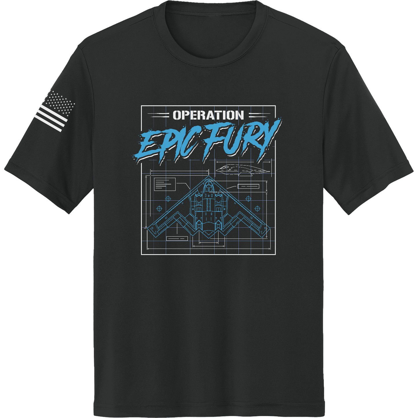 CUSTOM Operation Epic Fury Hi-Tech SS Performance Tee - Blueprint