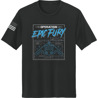 CUSTOM Operation Epic Fury Hi-Tech SS Performance Tee - Blueprint