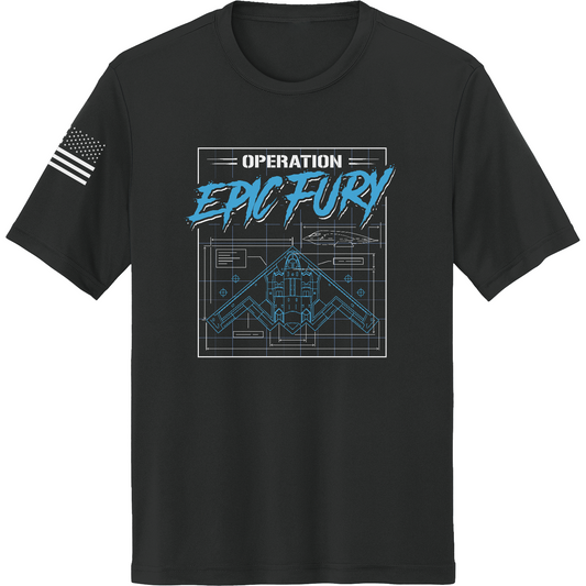 CUSTOM Operation Epic Fury Hi-Tech SS Performance Tee - Blueprint