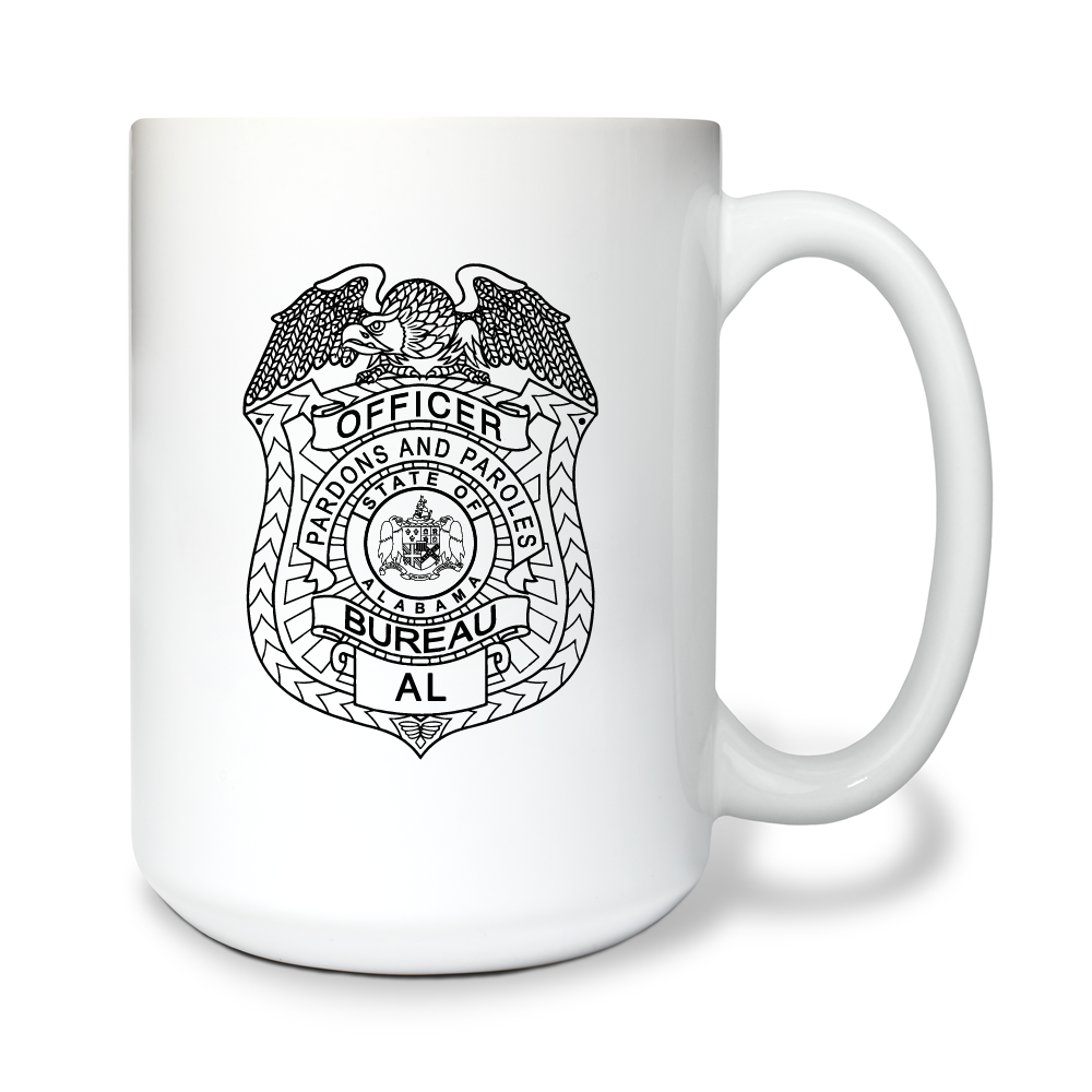 ALABAMA, Bureau of pardons and parole’s 15 oz White Ceramic Mug - sc2BbD