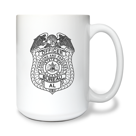 ALABAMA, Bureau of pardons and parole’s 15 oz White Ceramic Mug - sc2BbD