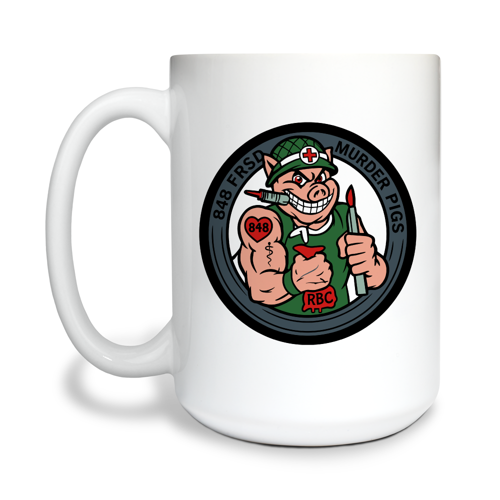 848 FRSD 15 oz White Ceramic Mug - Xiovpo