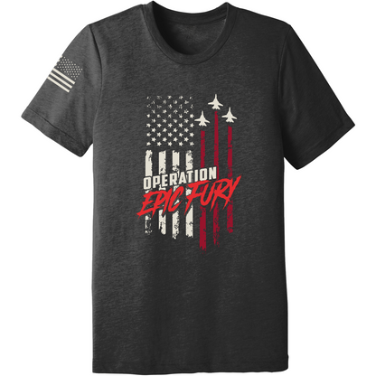 Operation Epic Fury Comfort Unisex Triblend SS Tee - Flag