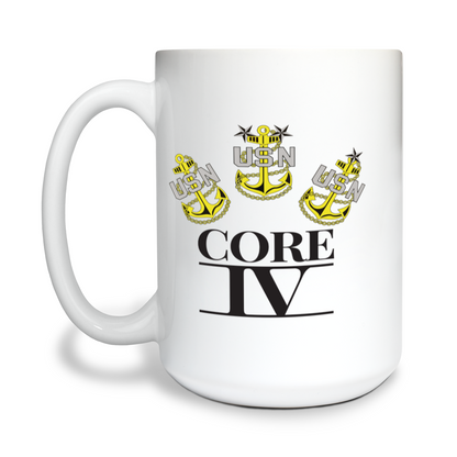 Core 4  15 oz White Ceramic Mug - NwXc4E