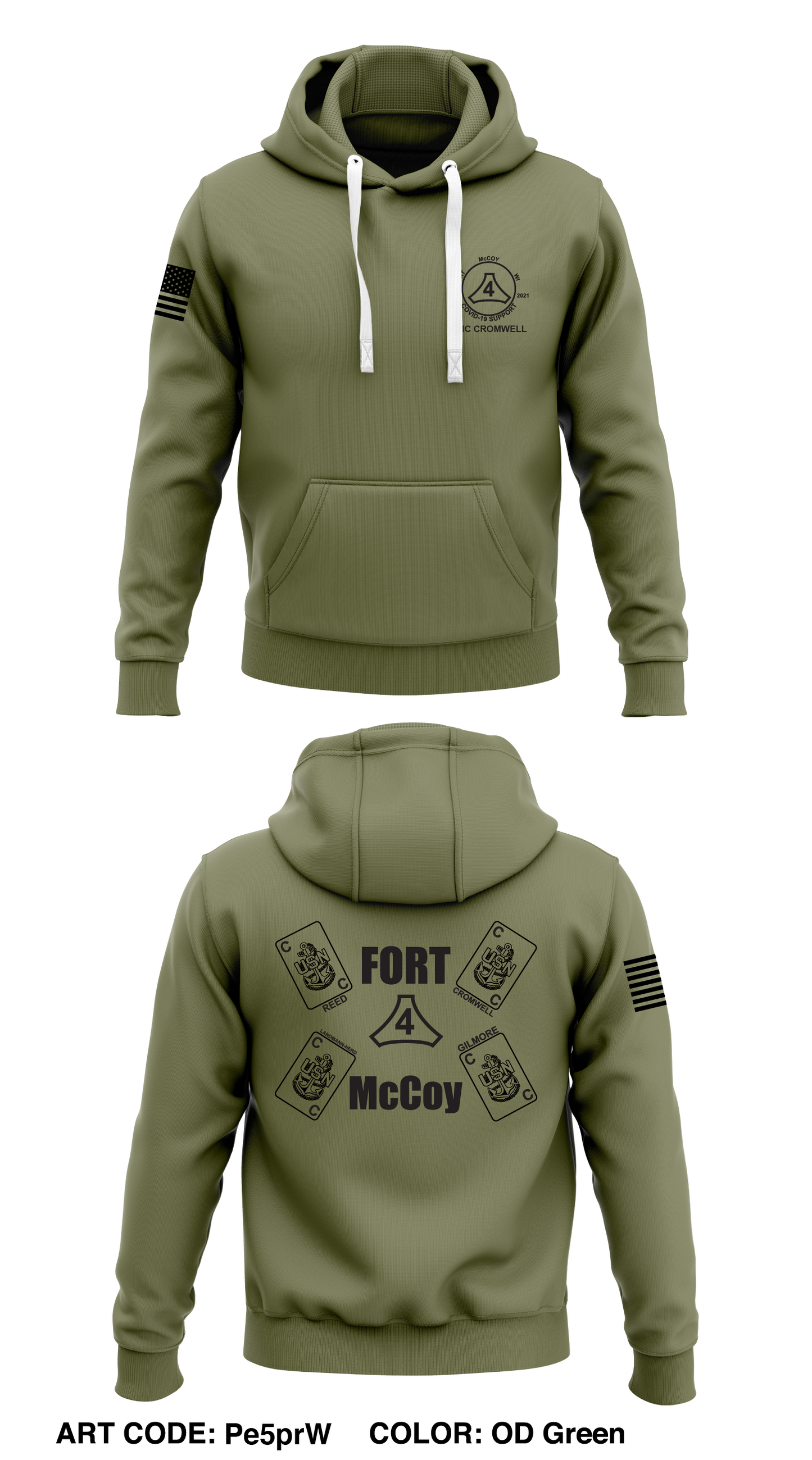 FT McCoy RTC Covid-19 Medical Support Store 1  Core Men's Hooded Performance Sweatshirt - Pe5prW