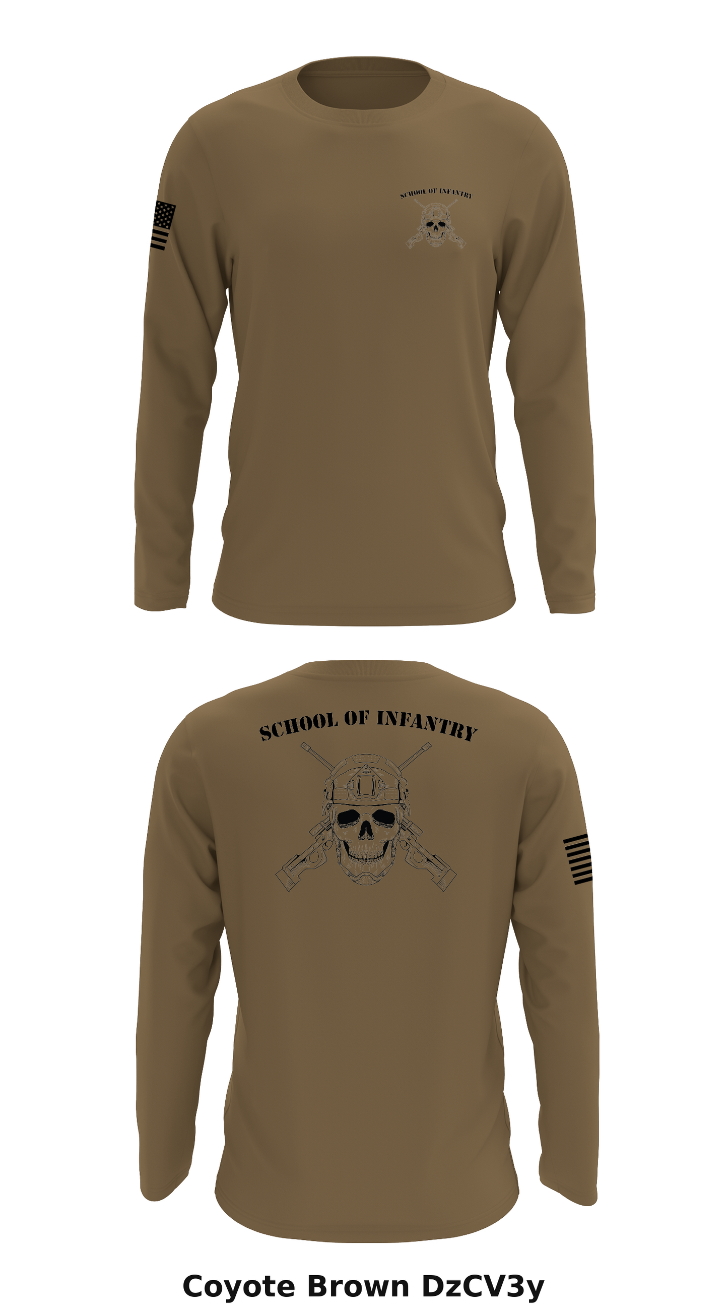 School of infantry  Store 1 Core Men's LS Performance Tee - DzCV3y