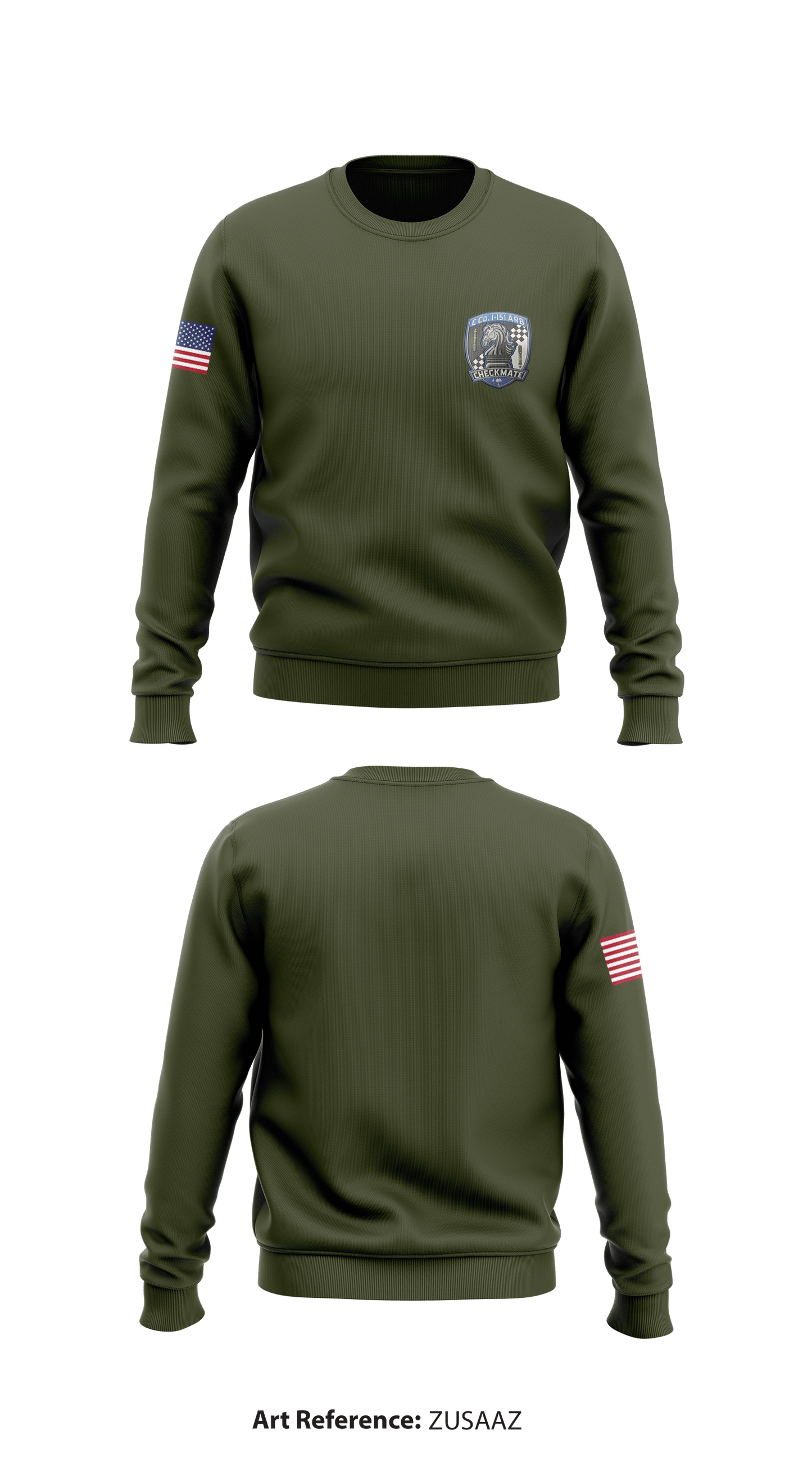 1-151 attack reconnaissance Battalion Store 1 Core Men's Crewneck Performance Sweatshirt - ZUSAaZ