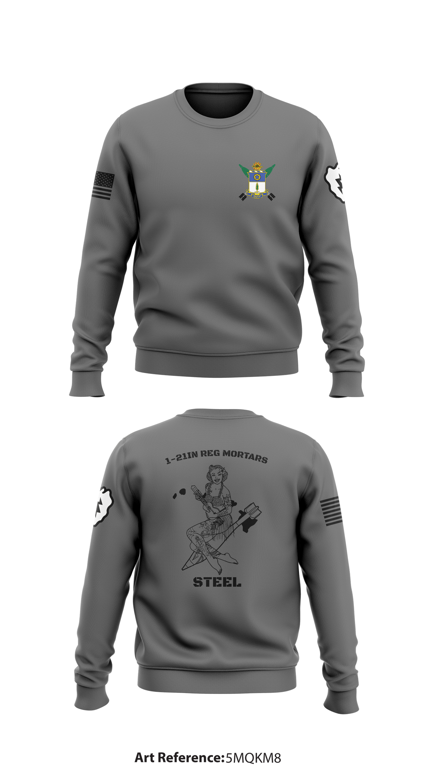 1-21IN Mortars Store 1 Core Men's Crewneck Performance Sweatshirt - 5MqkM8