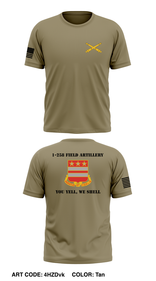 1-258 Field Artillery  Store 1 Core Men's SS Performance Tee - 4HZDvk