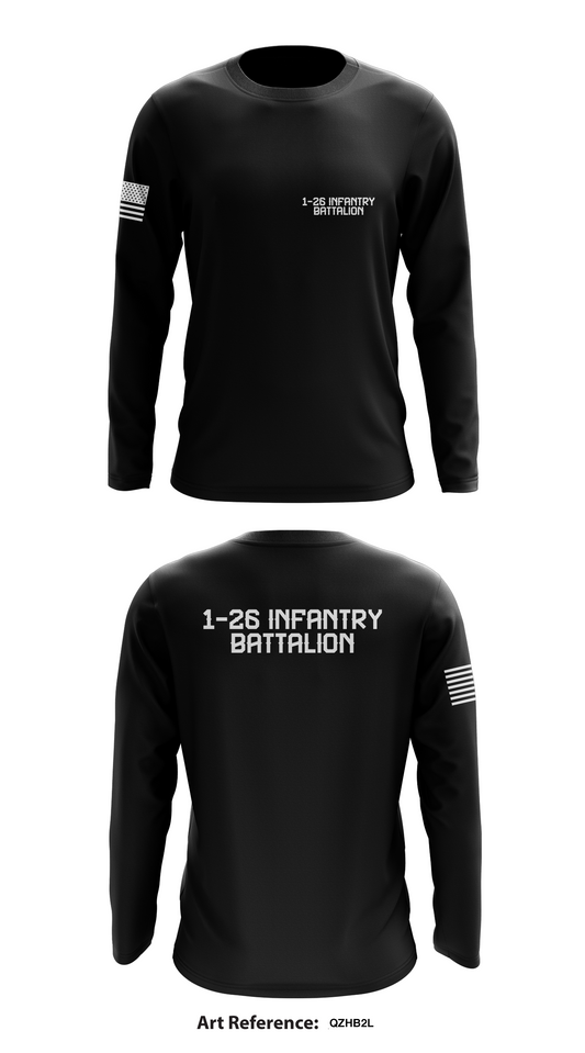 1-26 Infantry battalion Store 1 Core Men's LS Performance Tee - QzHb2L