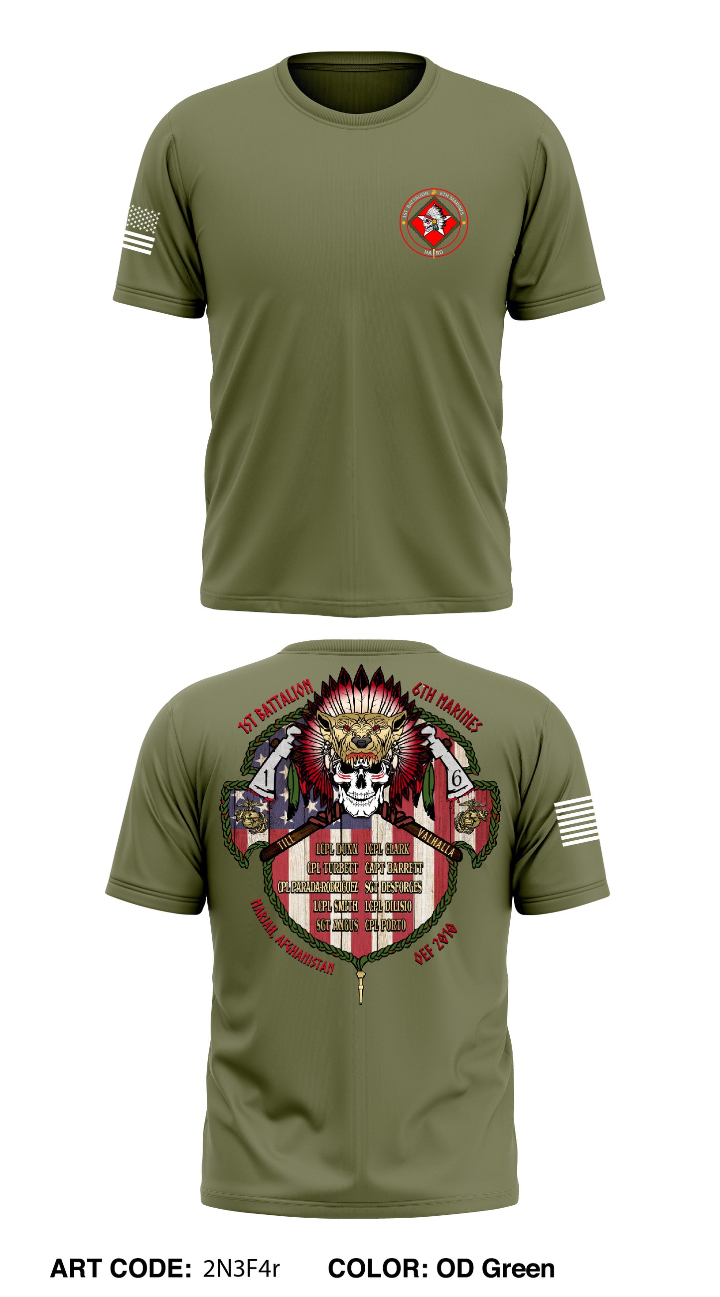 1/6 Marines Store 1 Store 3 Core Men's SS Performance Tee - 2N3F4r