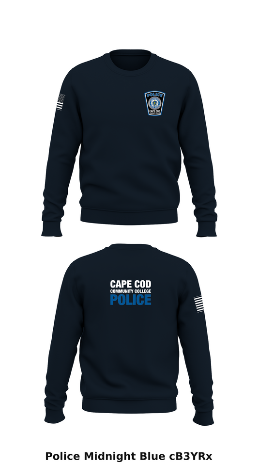 Cape Cod Community College Police Department Store 1 Core Men's Crewneck Performance Sweatshirt - cB3YRx