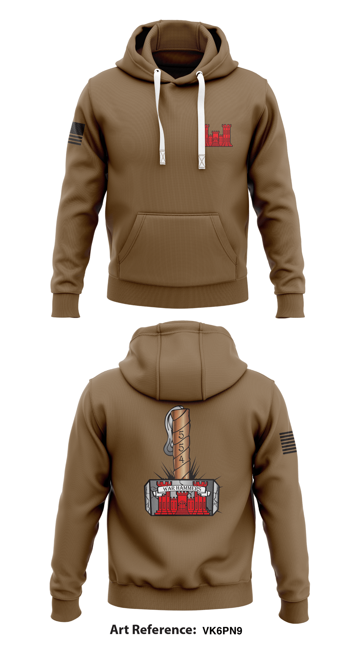 554th ECC Store 1  Core Men's Hooded Performance Sweatshirt - vk6pN9