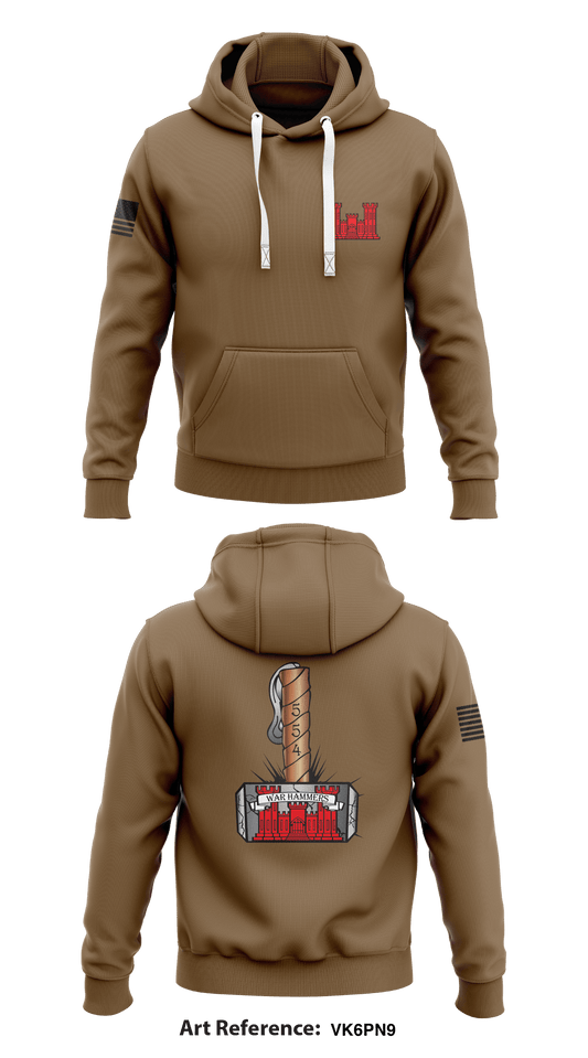 554th ECC Store 1  Core Men's Hooded Performance Sweatshirt - vk6pN9