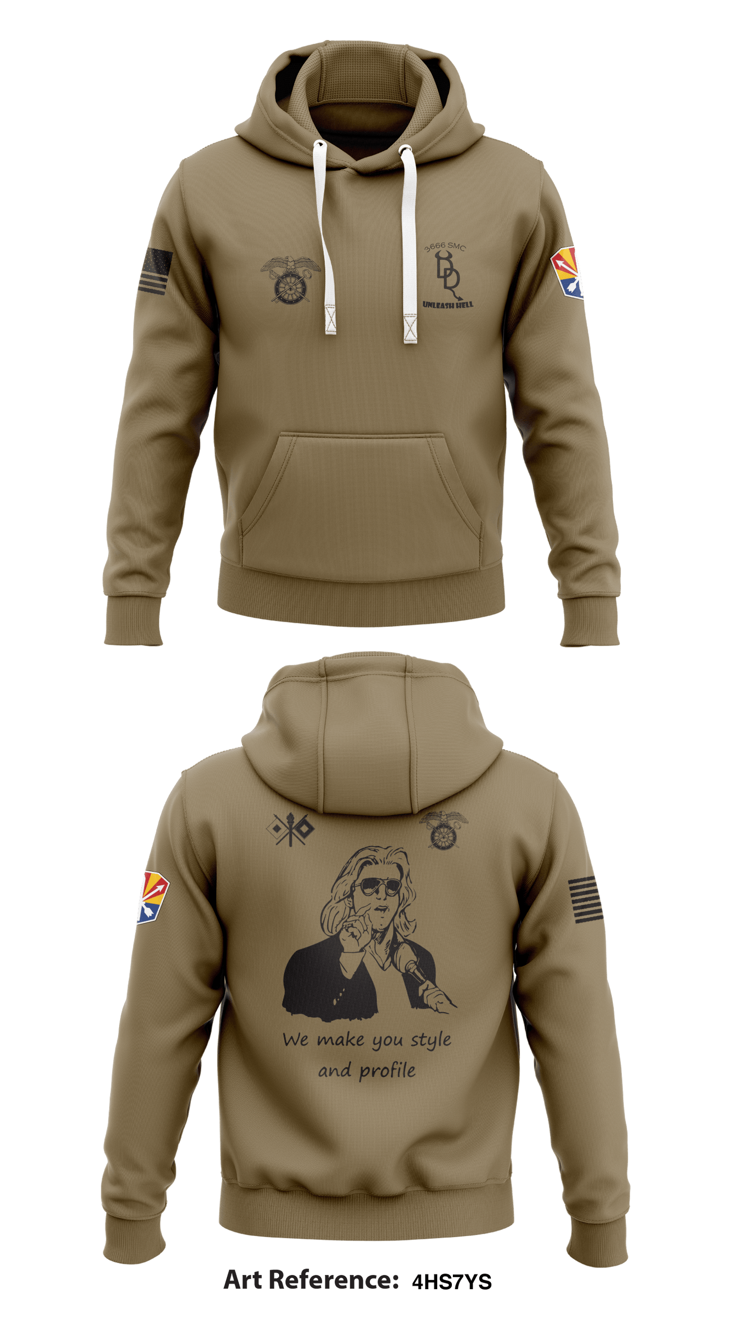 3666th SMC Store 1  Core Men's Hooded Performance Sweatshirt - 4hs7ys