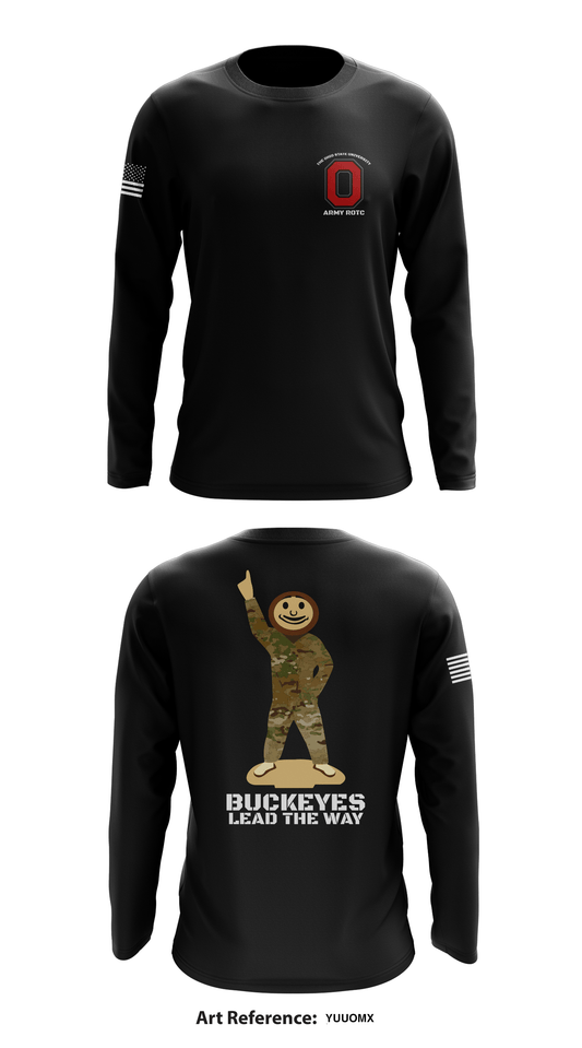 Buckeye Battalion Army ROTC Store 1 Core Men's LS Performance Tee - yuUomx