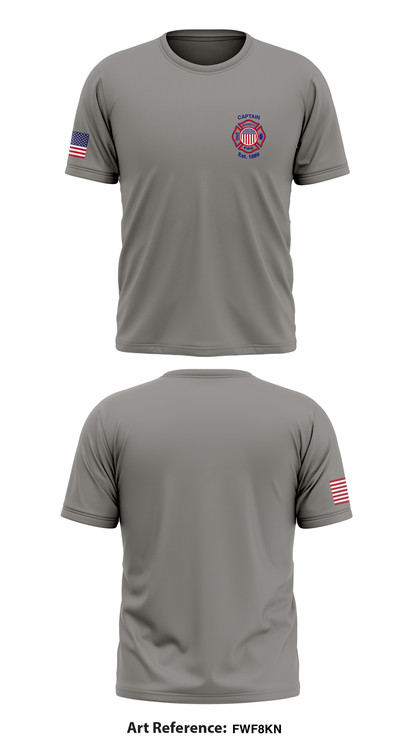 quincy fire dept. Store 1 Core Men's SS Performance Tee - fWf8kN
