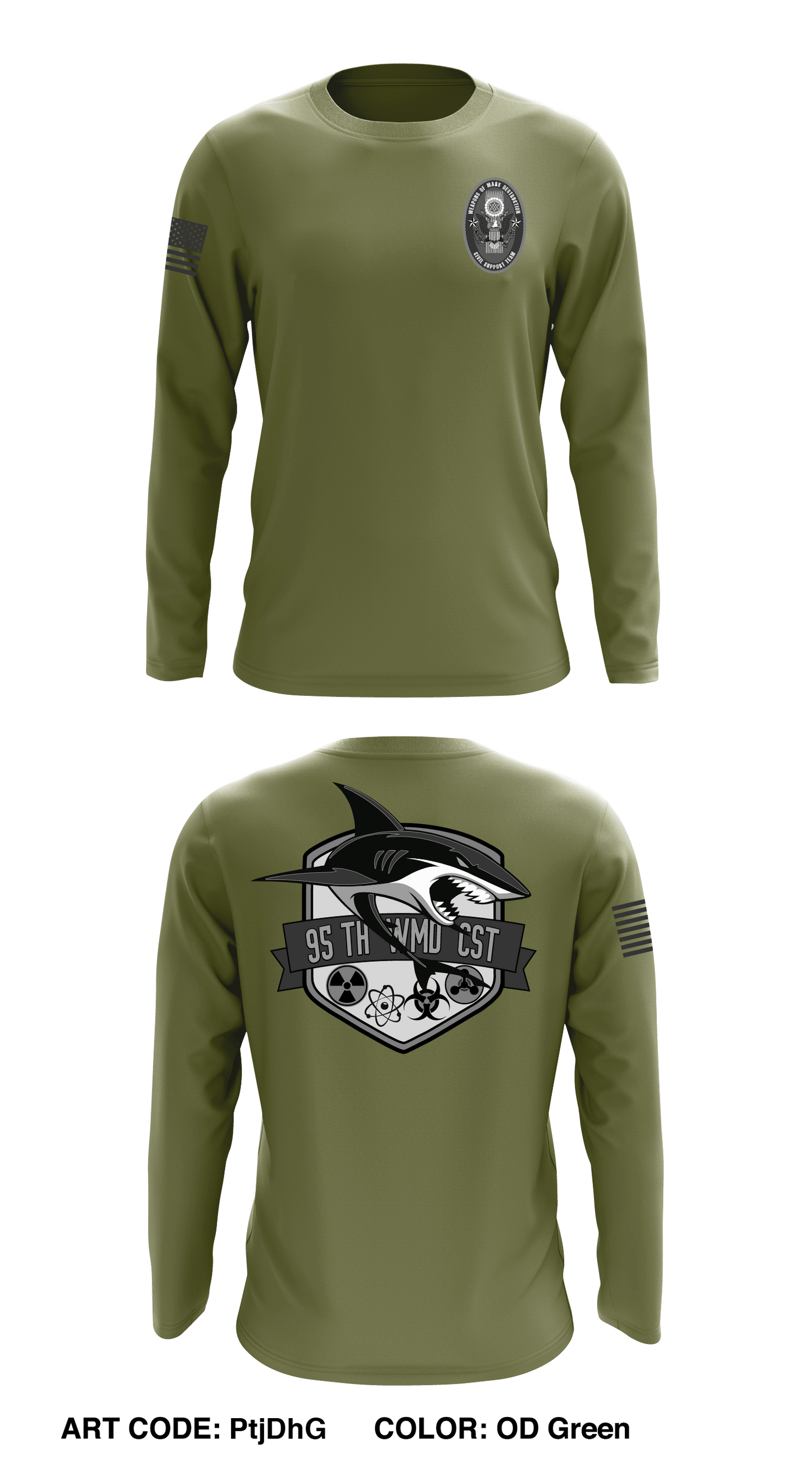 95th WMD CST Store 1 Core Men's LS Performance Tee - PtjDhG