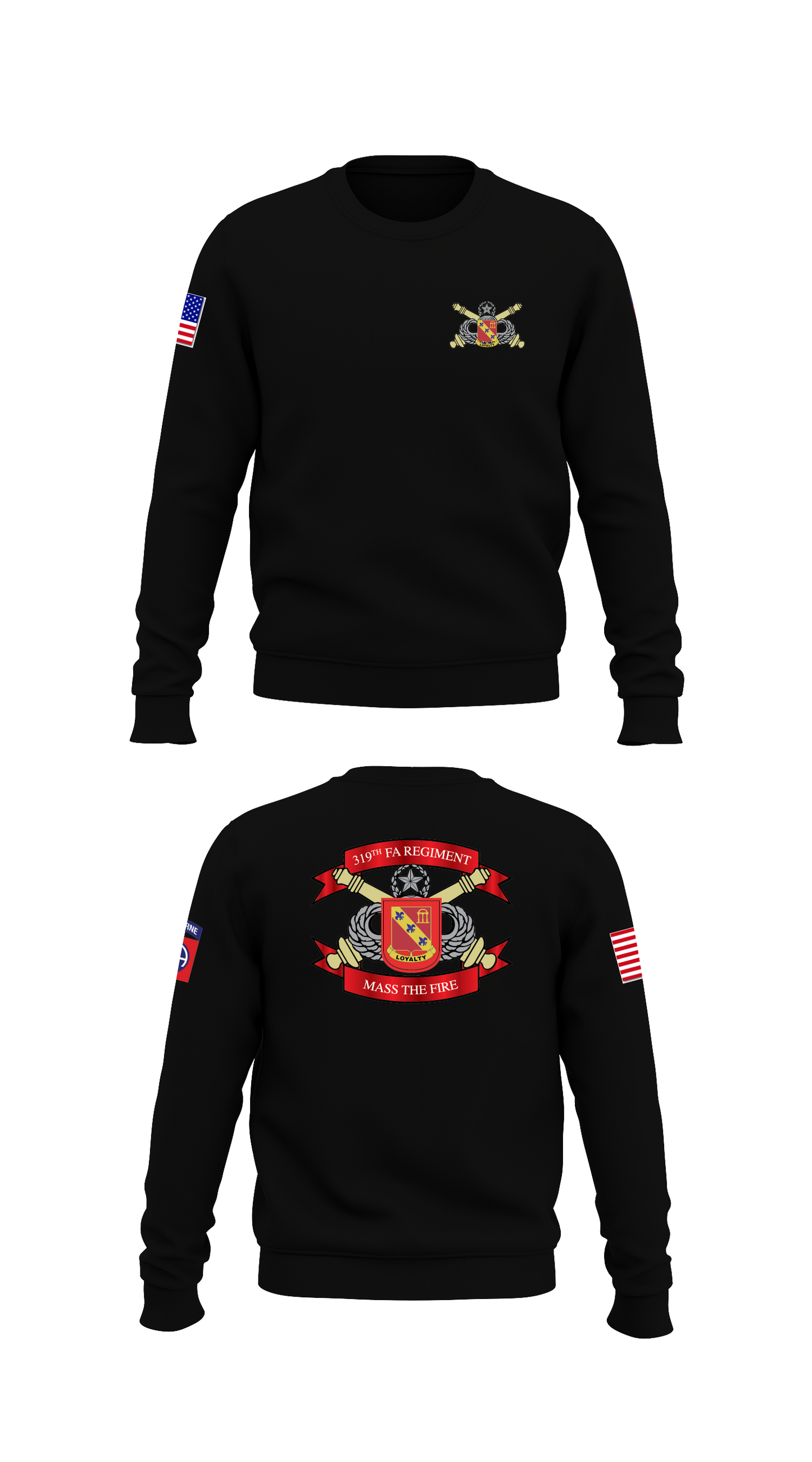 82d Airborne Division Artillery  Store 1 Core Men's Crewneck Performance Sweatshirt - 55428710944