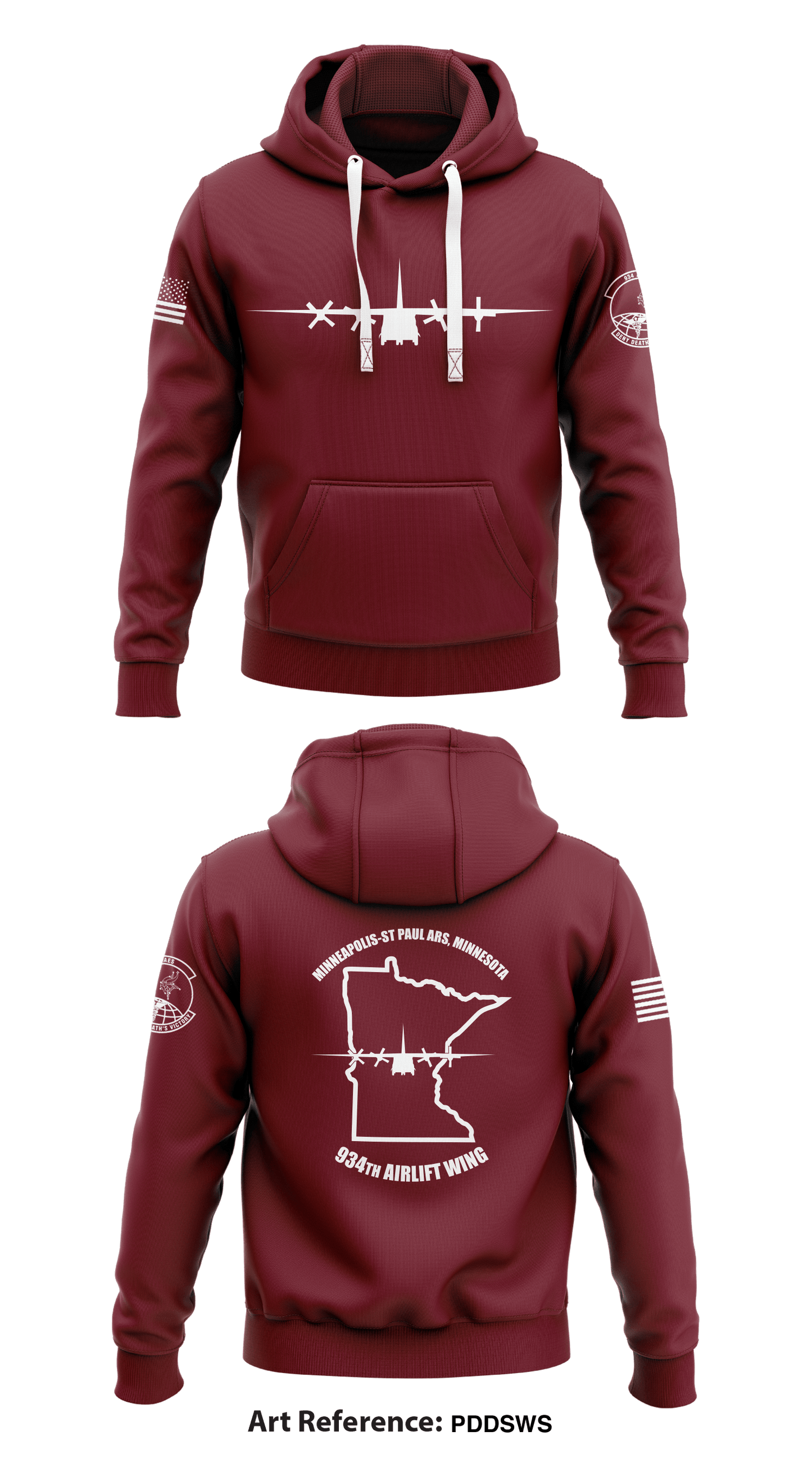 934th AES  Core Men's Hooded Performance Sweatshirt - PddsWS
