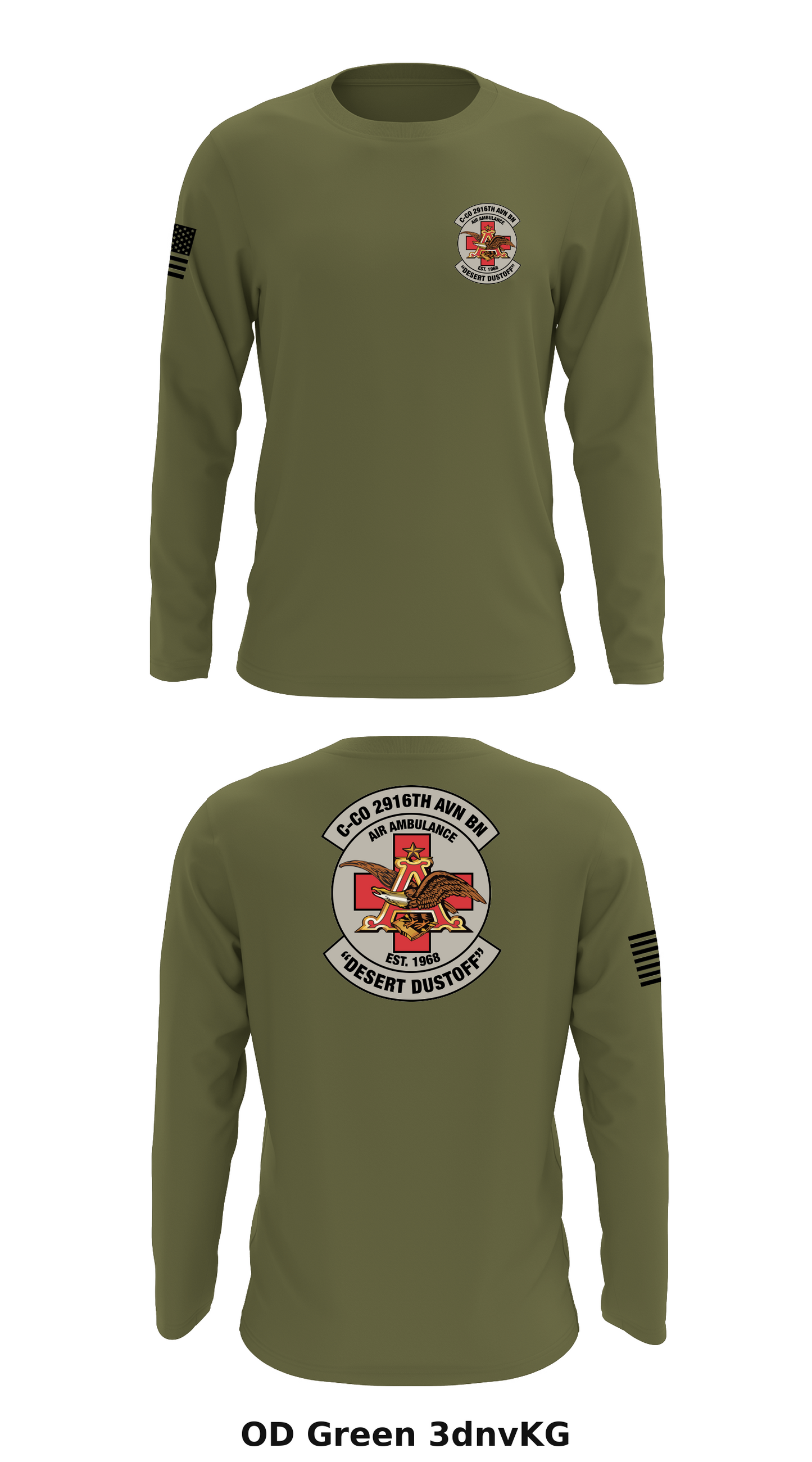 C Co. 2916th AVN BN Store 1 Core Men's LS Performance Tee - 3dnvKG