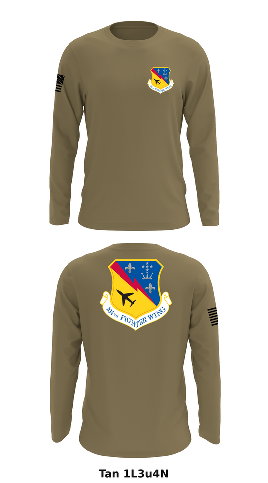 104th Fighter Wing Store 1 Core Men's LS Performance Tee - 1L3u4N