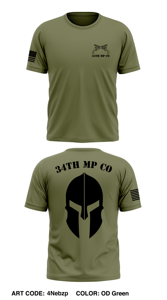 34th MP CO Store 1 Core Men's SS Performance Tee - 4Nebzp