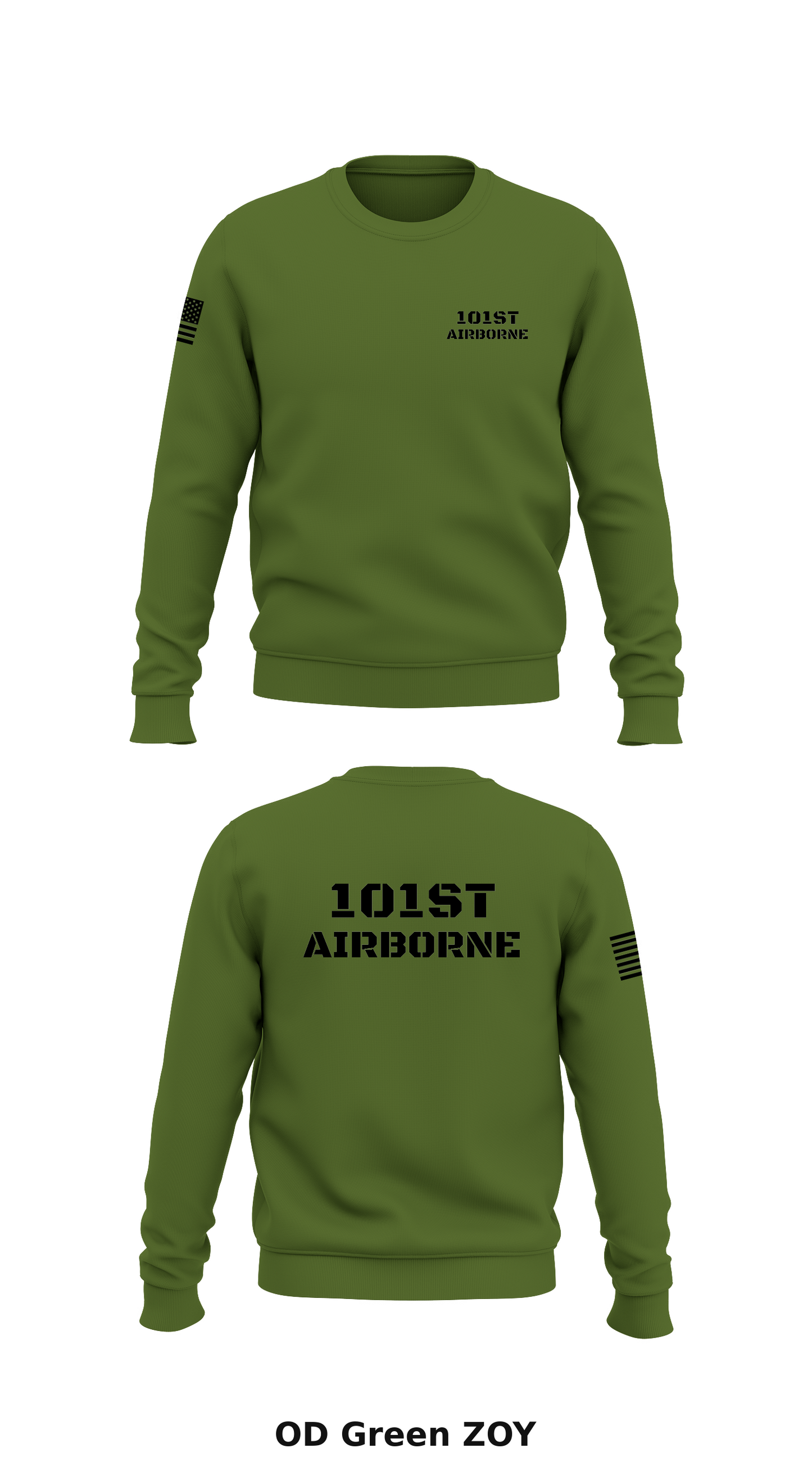 101st Airborne Store 1 Core Men's Crewneck Performance Sweatshirt - ZOY