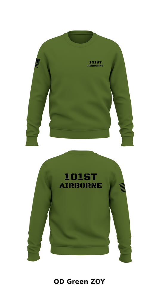 101st Airborne Store 1 Core Men's Crewneck Performance Sweatshirt - ZOY